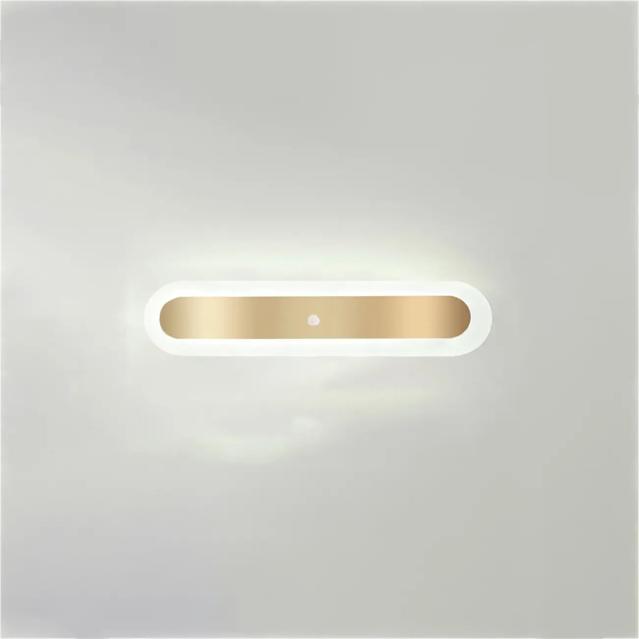 Geometric Gold LED Flush Ceiling Light for Living Room