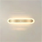 Geometric Gold LED Flush Ceiling Light for Living Room