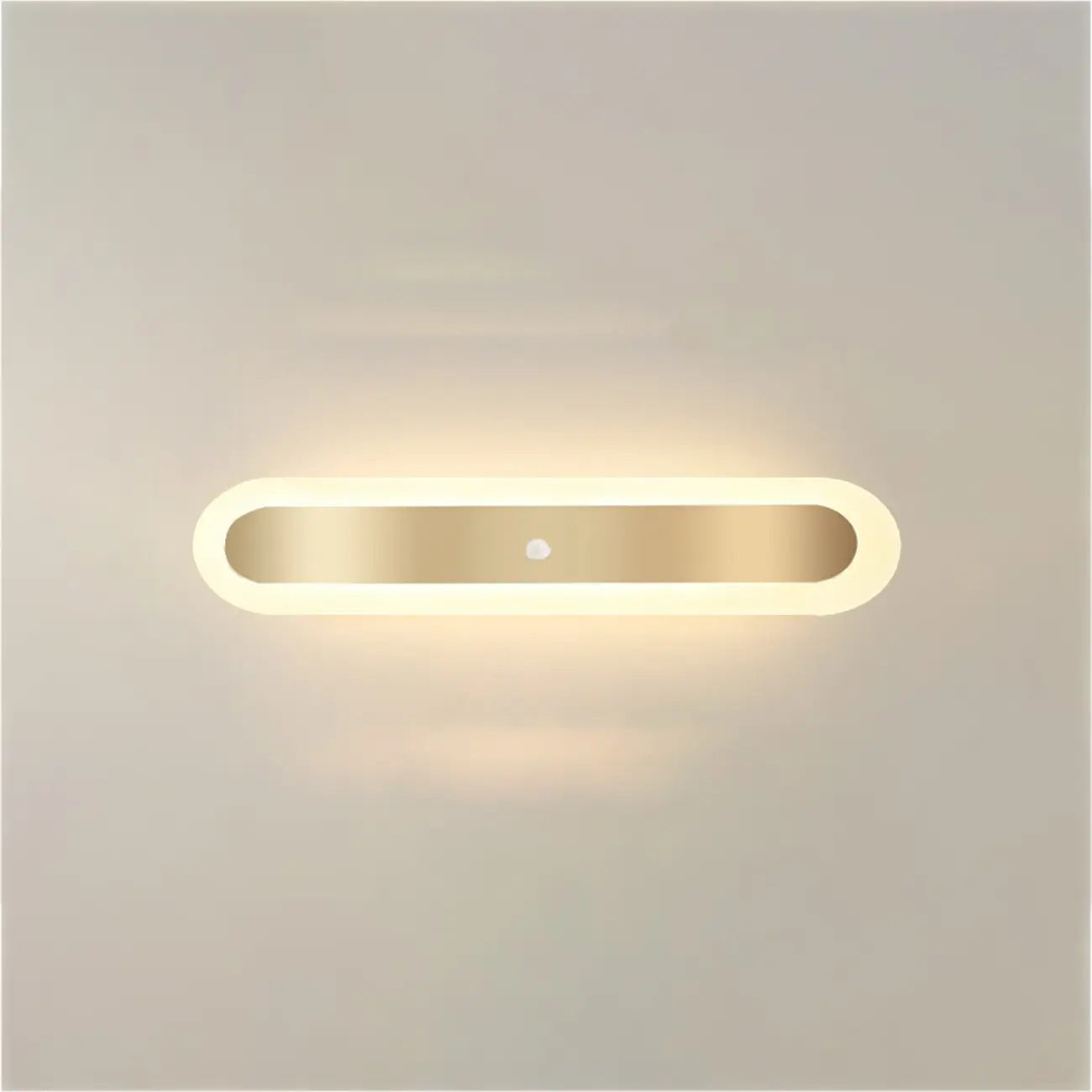 Geometric Gold LED Flush Ceiling Light for Living Room