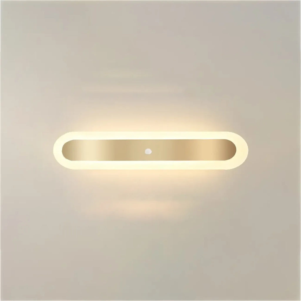 Geometric Gold LED Flush Ceiling Light for Living Room