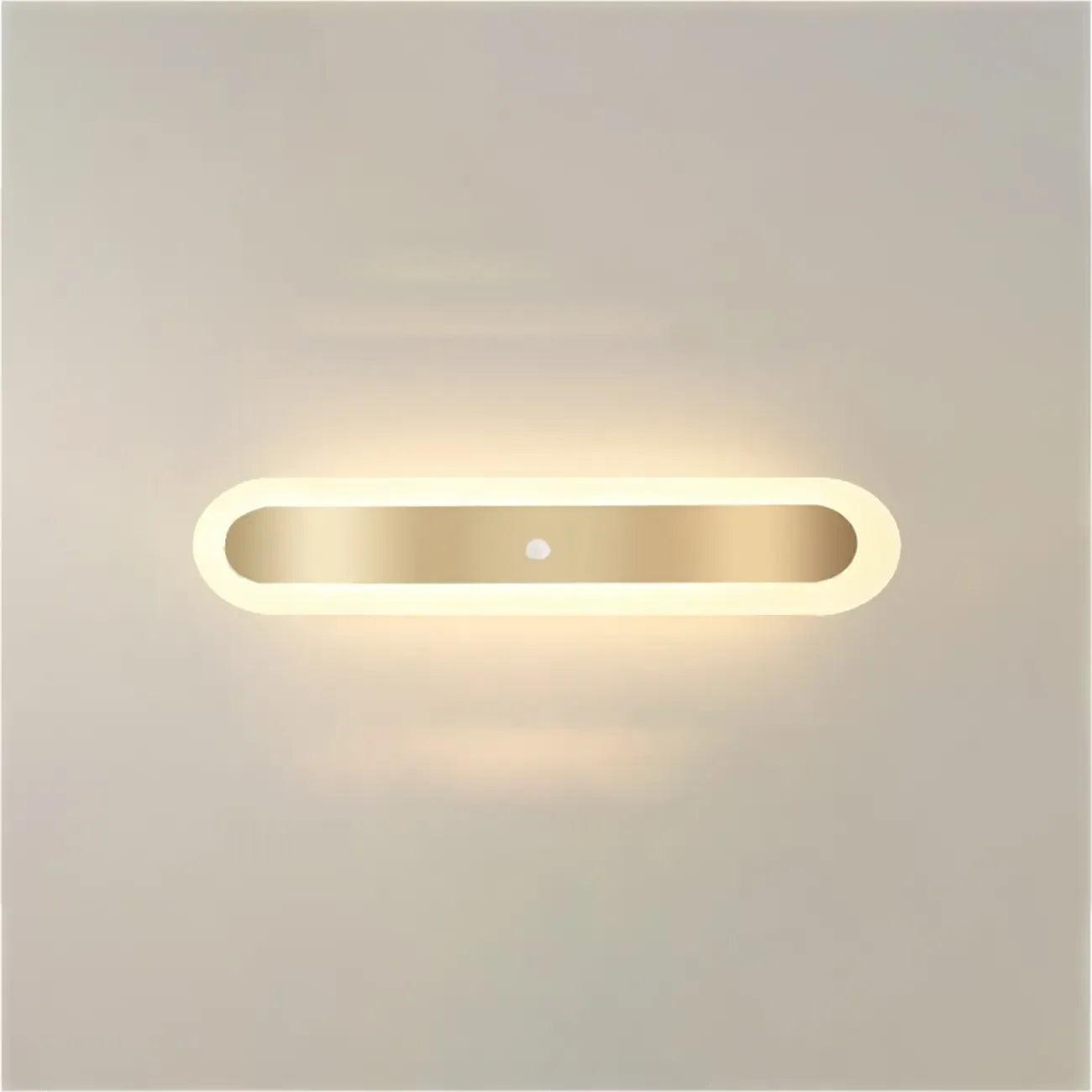 Geometric Gold LED Flush Ceiling Light for Living Room