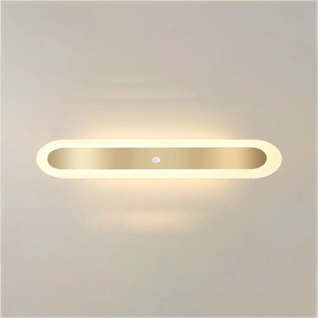 Geometric Gold LED Flush Ceiling Light for Living Room