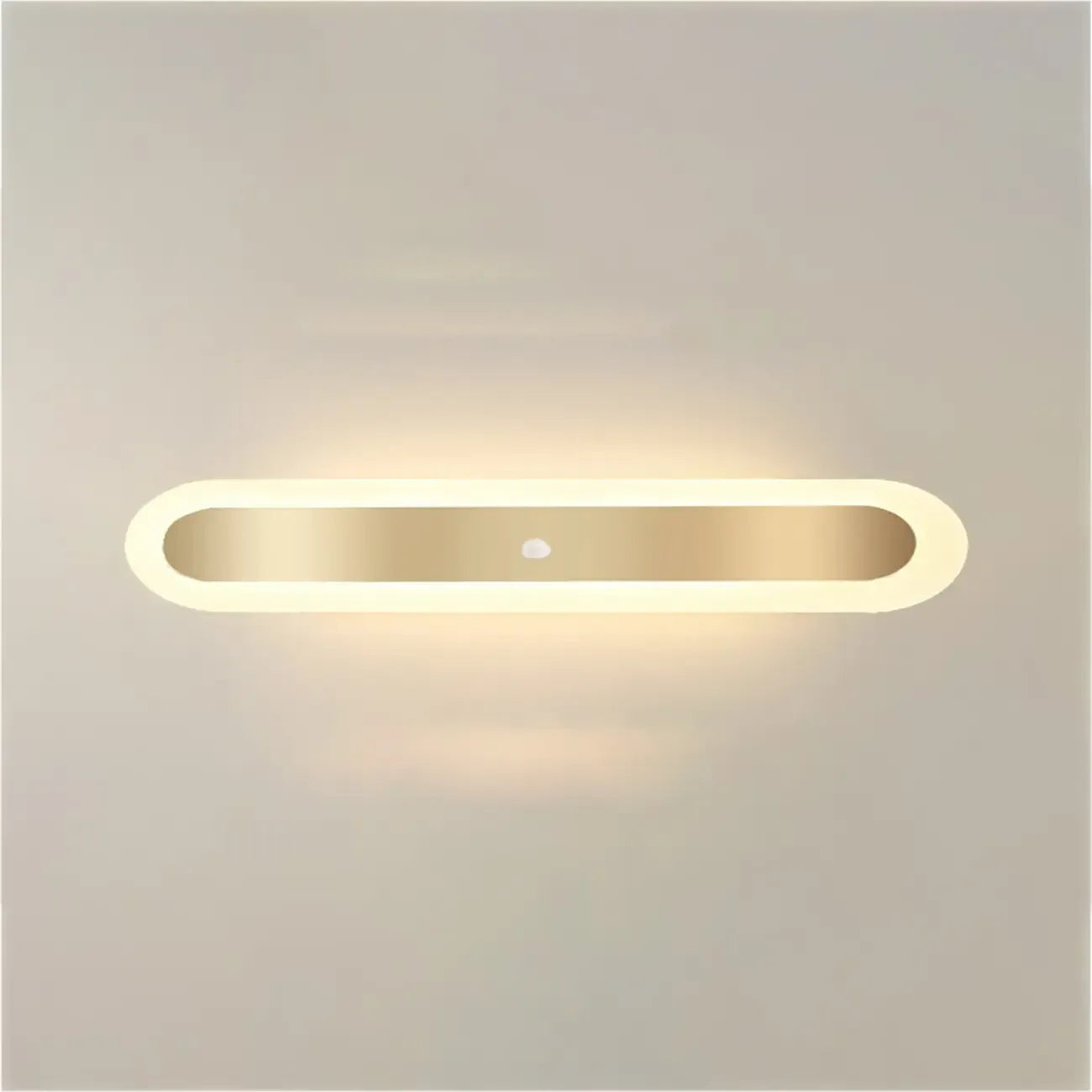 Geometric Gold LED Flush Ceiling Light for Living Room