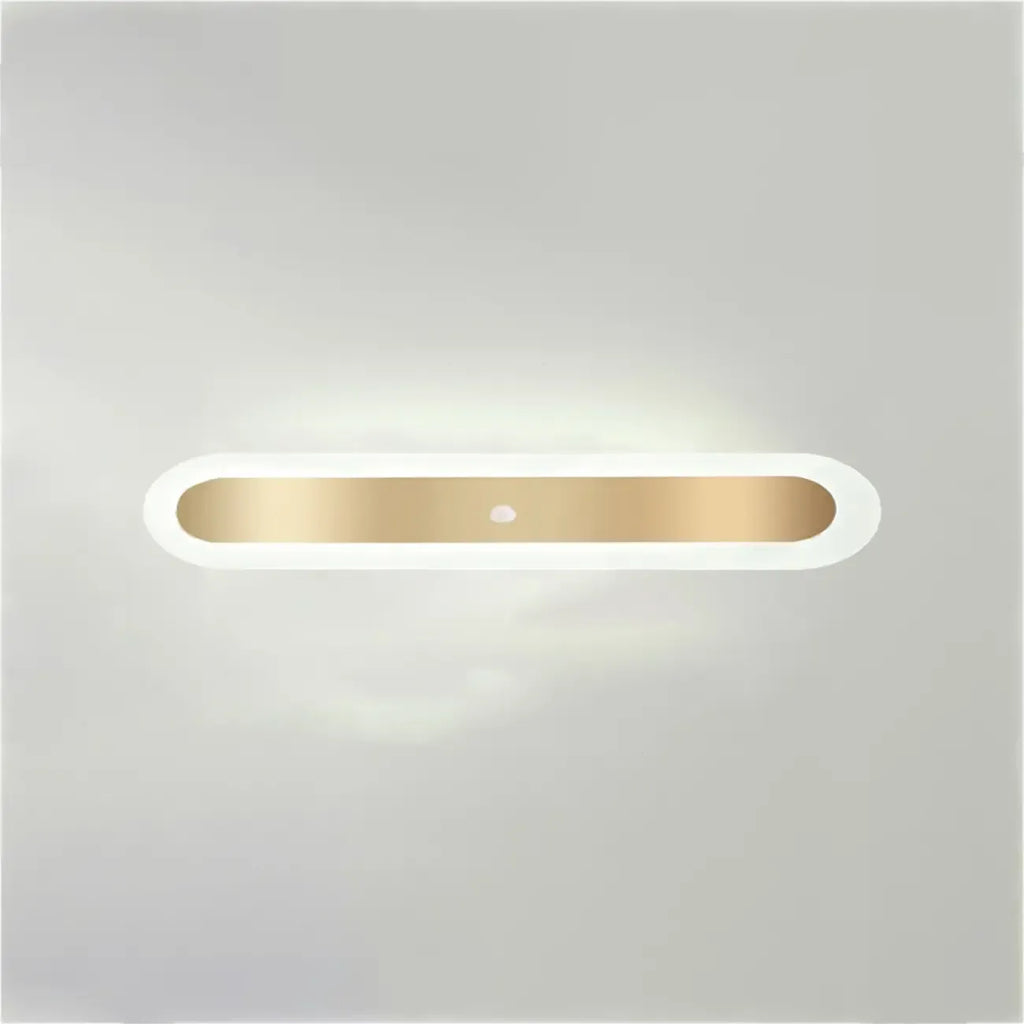 Geometric Gold LED Flush Ceiling Light for Living Room