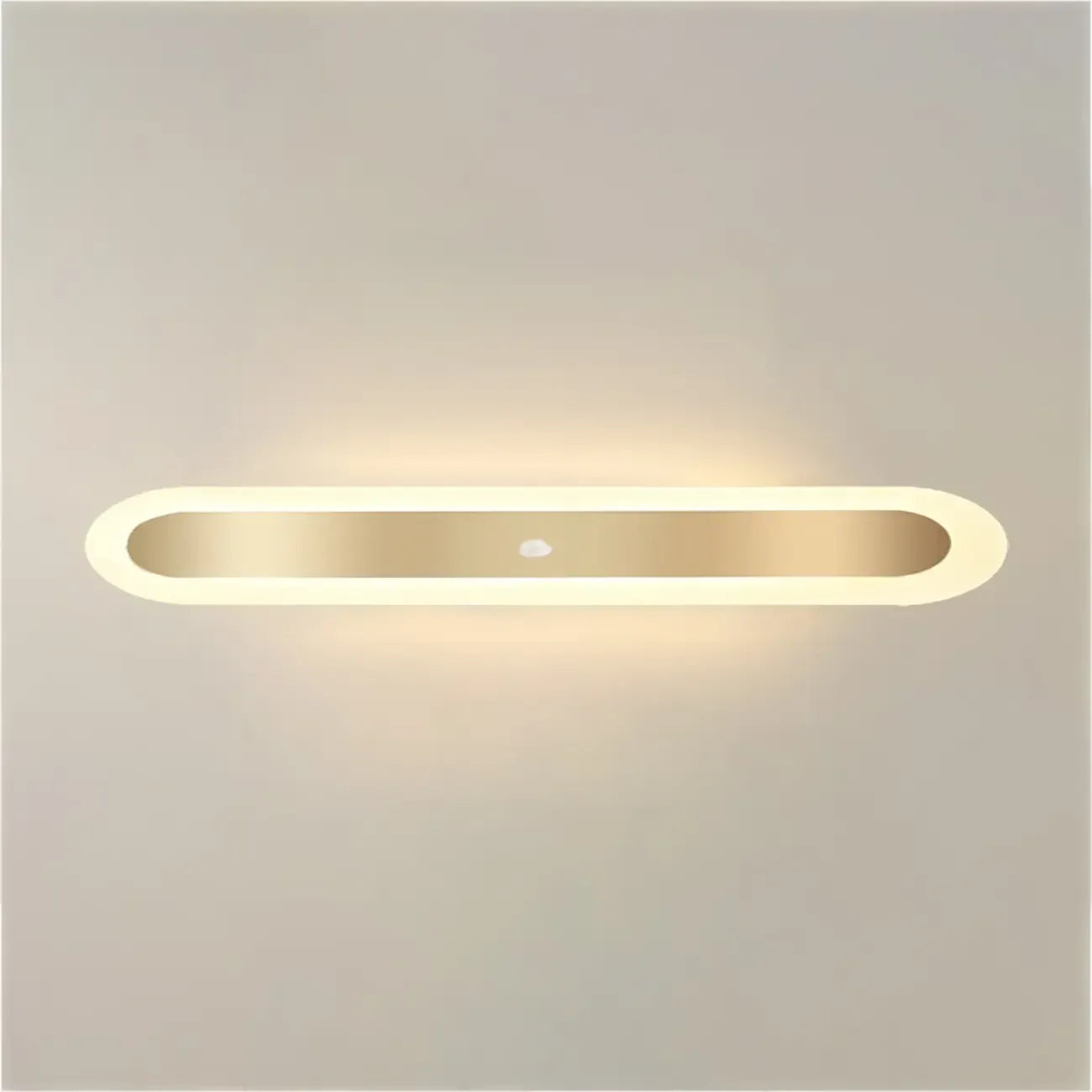 Geometric Gold LED Flush Ceiling Light for Living Room