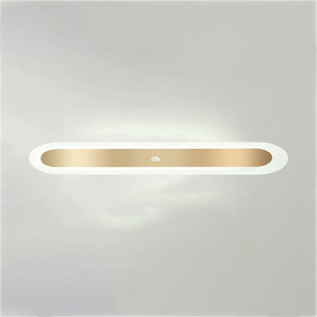 Geometric Gold LED Flush Ceiling Light for Living Room