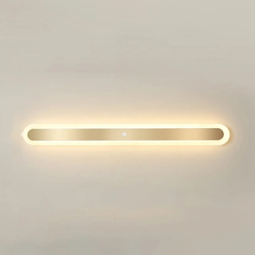 Geometric Gold LED Flush Ceiling Light for Living Room