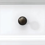 Elegant Wooden 9-Drawer White Dresser with Metal Handle