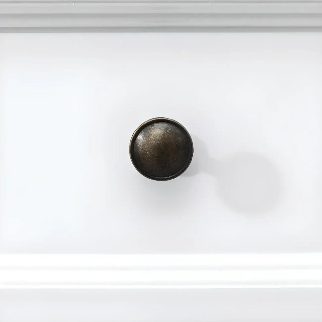 Elegant Wooden 9-Drawer White Dresser with Metal Handle