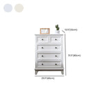 Elegant Wooden 9-Drawer White Dresser with Metal Handle