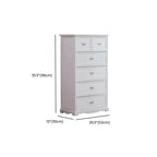 Elegant Wooden 9-Drawer White Dresser with Metal Handle