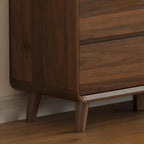 3 Tiers Rustic Square Brown Wood Dresser