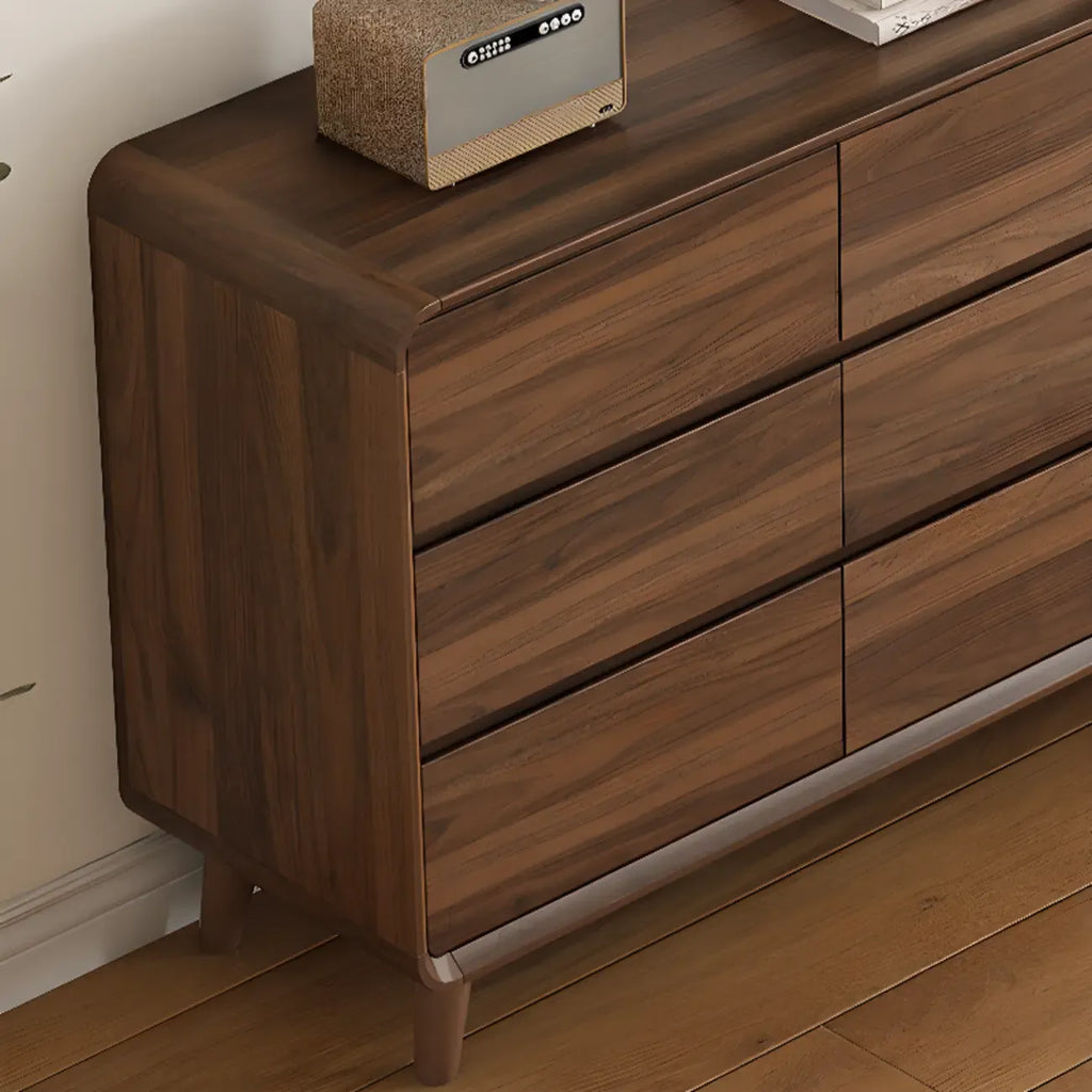 3 Tiers Rustic Square Brown Wood Dresser