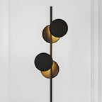 Stylish 2-Light Geometric Black Floor Lamp for Living Room