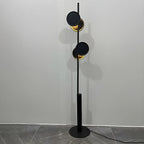 Stylish 2-Light Geometric Black Floor Lamp for Living Room