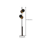 Stylish 2-Light Geometric Black Floor Lamp for Living Room