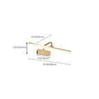 Modern Gold Geometric Vanity Light with Acrylic Shade