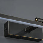 Nordic Black Sleek Linear LED Wall Lamp with Adjustable Arm
