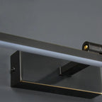 Nordic Black Sleek Linear LED Wall Lamp with Adjustable Arm