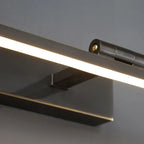 Nordic Black Sleek Linear LED Wall Lamp with Adjustable Arm