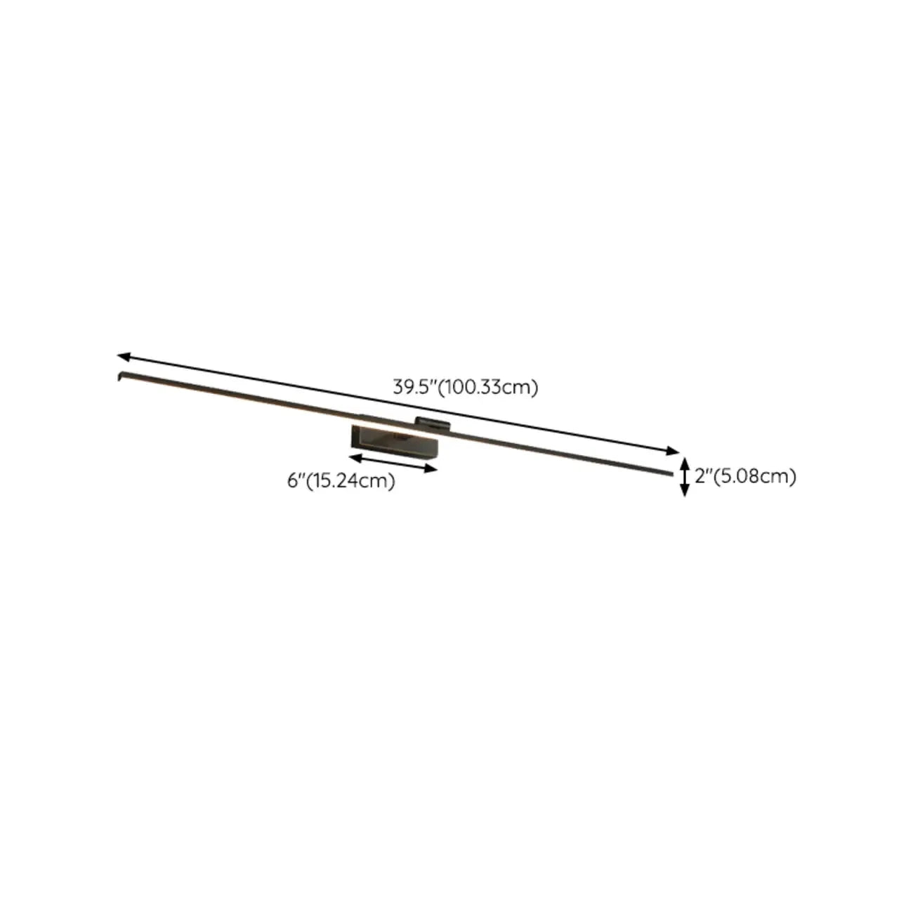 Nordic Black Sleek Linear LED Wall Lamp with Adjustable Arm