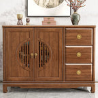 Traditional Wooden Sideboard with Cabinet & Drawer in Walnut