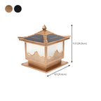 Traditional Bronze Home-Shape Solar Outdoor Post Lights