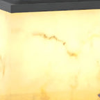 Modern Warm Light Cube Solar Outdoor Post Lights