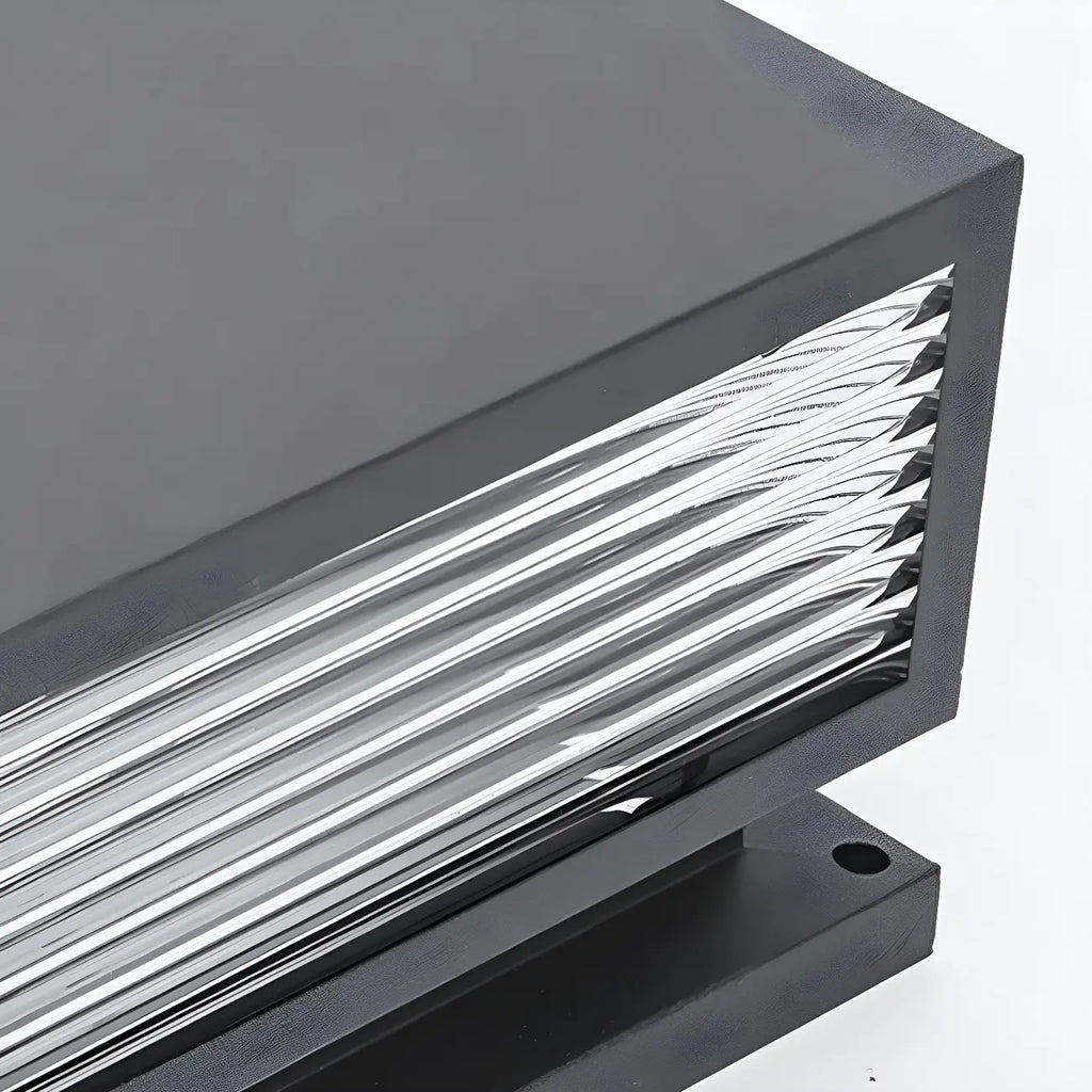 Modern Warm Light Cube Solar Outdoor Post Lights