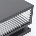 Modern Warm Light Cube Solar Outdoor Post Lights