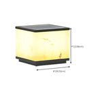 Modern Warm Light Cube Solar Outdoor Post Lights