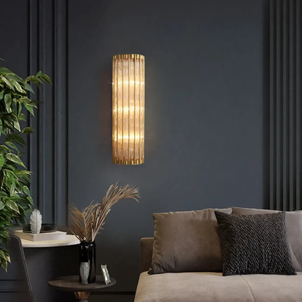 Exquisite Brass Crystal Indoor Wall Sconce Light Fixture