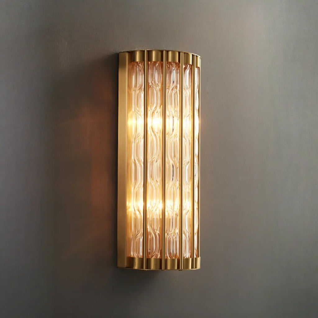 Exquisite Brass Crystal Indoor Wall Sconce Light Fixture