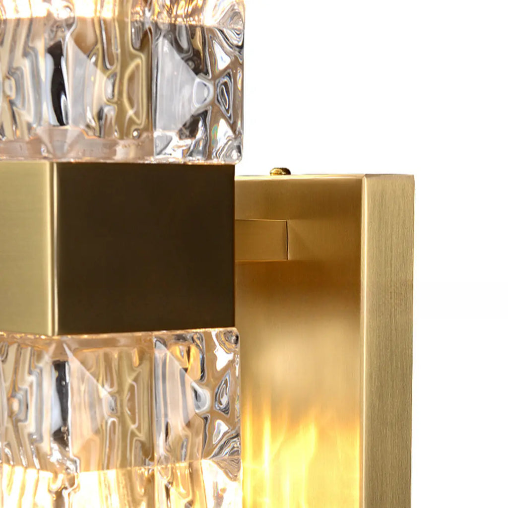 Exquisite Brass Crystal Indoor Wall Sconce Light Fixture