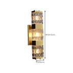 Exquisite Brass Crystal Indoor Wall Sconce Light Fixture
