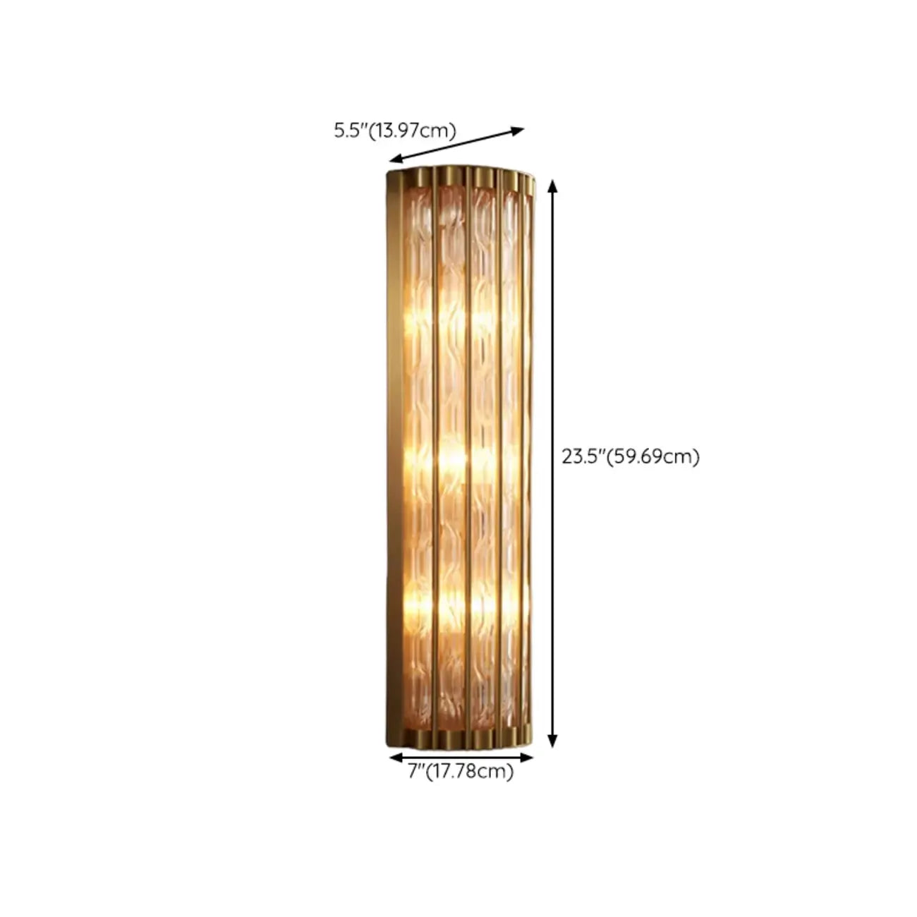 Exquisite Brass Crystal Indoor Wall Sconce Light Fixture