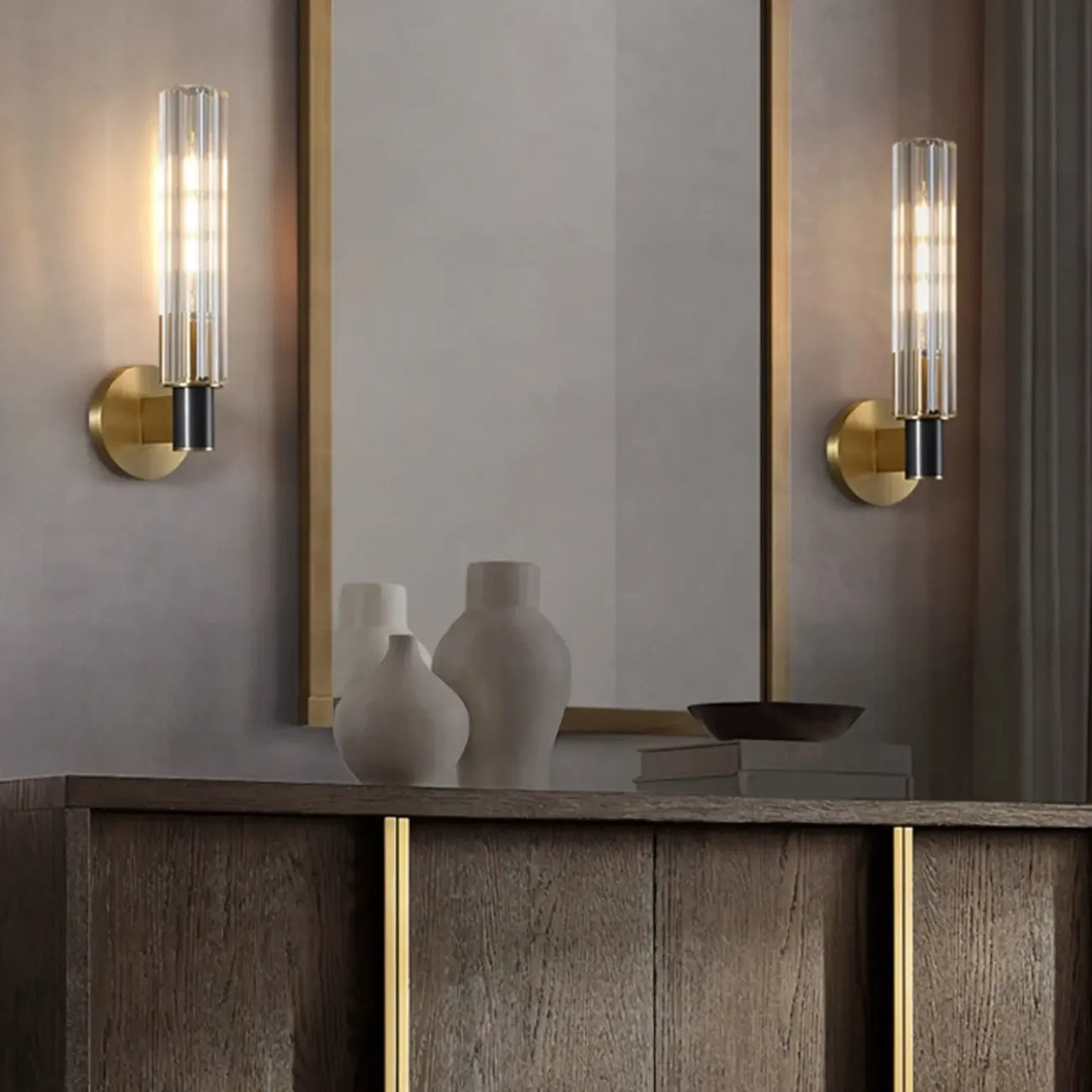 Mini Cylinder-Shaped Crystal LED Vanity Light for Bathroom