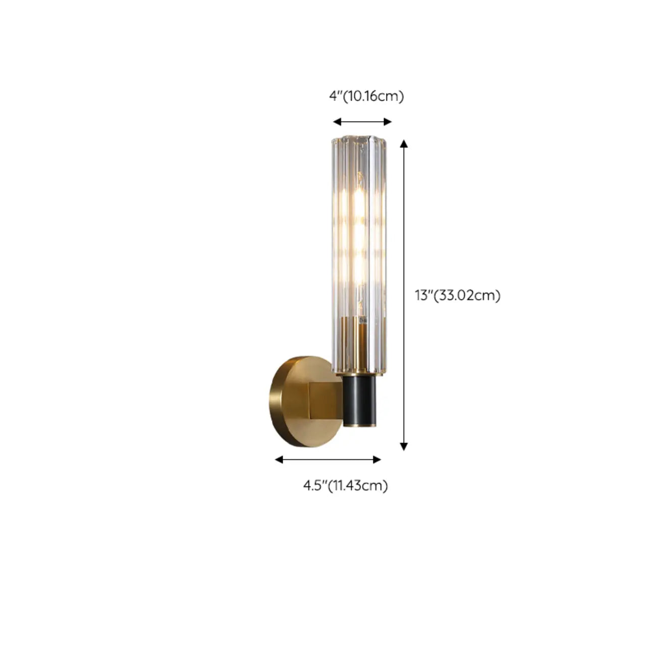 Mini Cylinder-Shaped Crystal LED Vanity Light for Bathroom