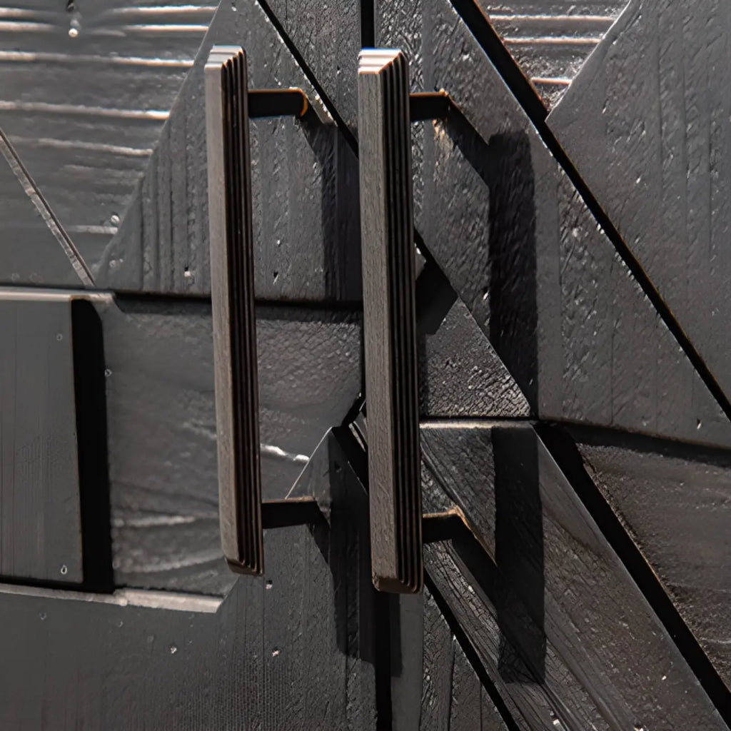 Rectangular Black Parlor Accent Cabinet with Straight Legs