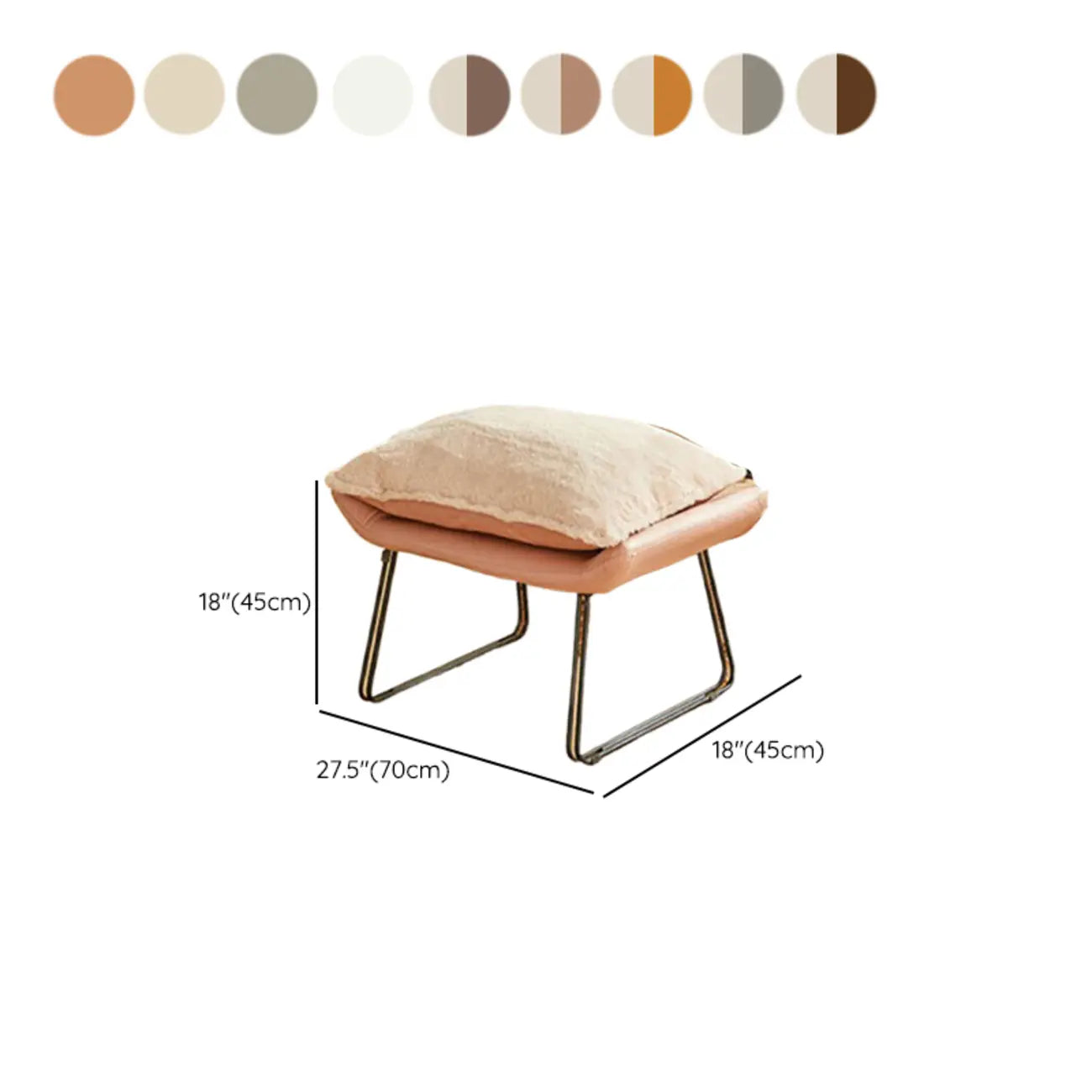 Suede Upholstered Rocking Chair with Ottoman for Living Room