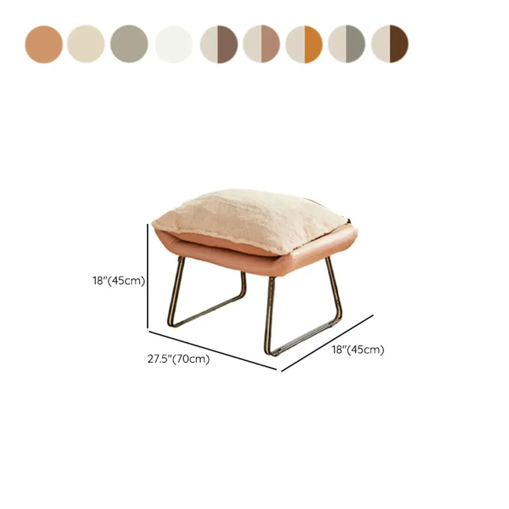 Suede Upholstered Rocking Chair with Ottoman for Living Room