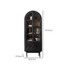 Rectangular Black Parlor Accent Cabinet with Straight Legs