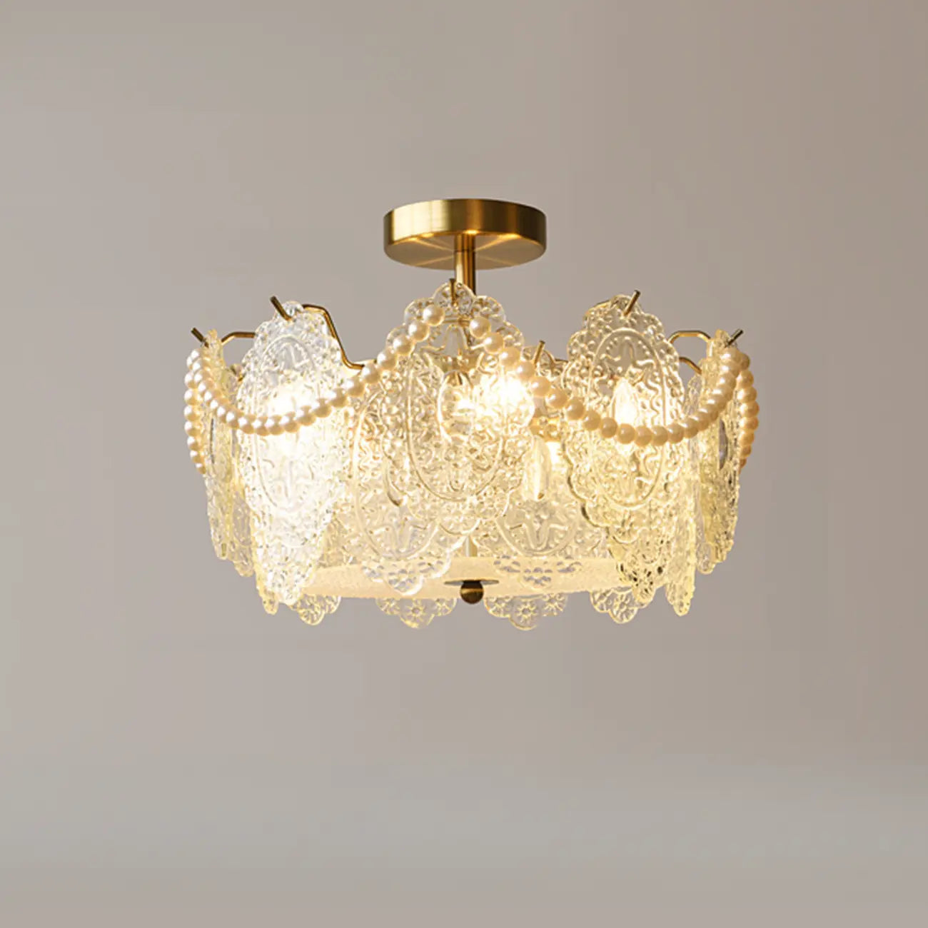 Luxury Ceiling Light with Ambient Shade for Living Room