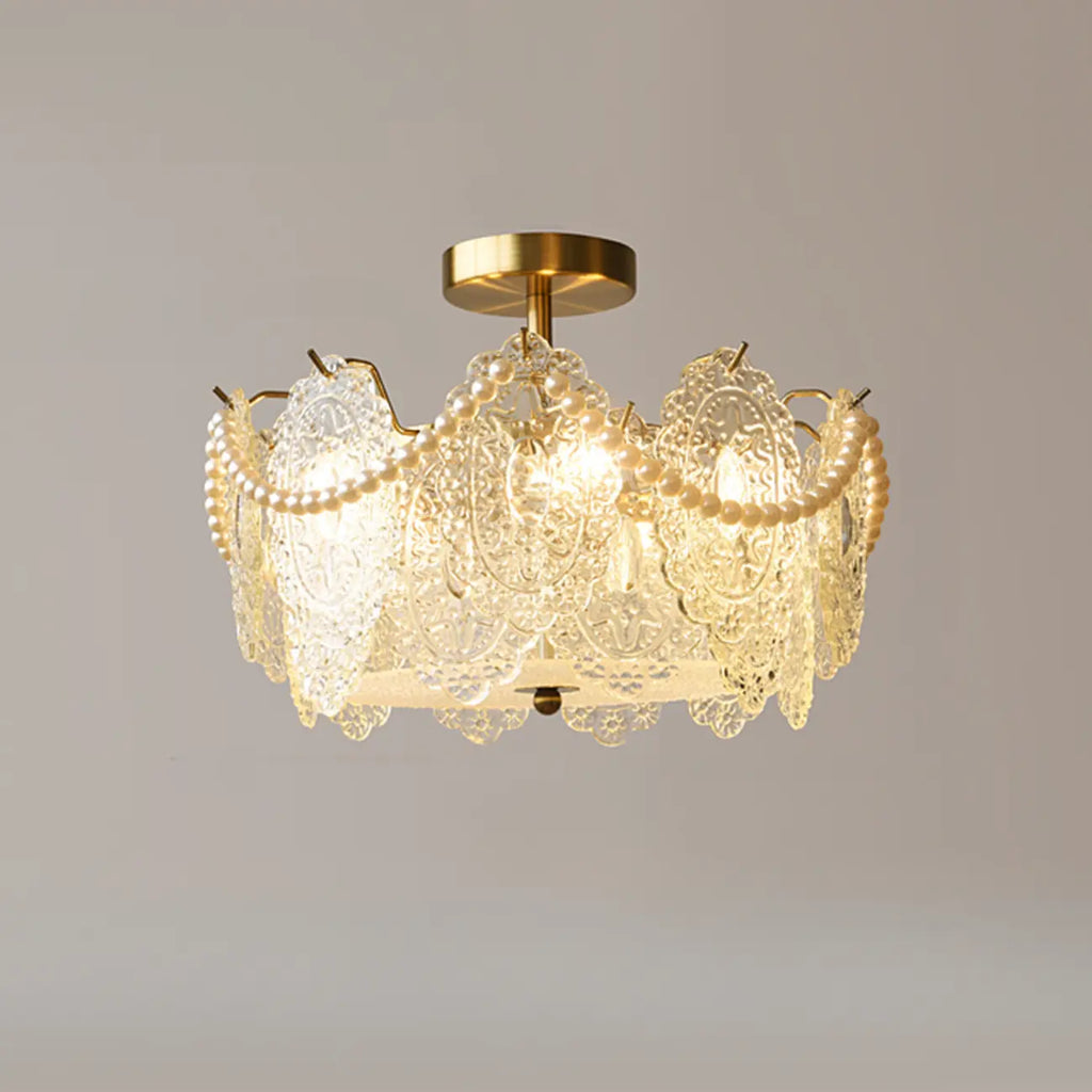 Luxury Ceiling Light with Ambient Shade for Living Room