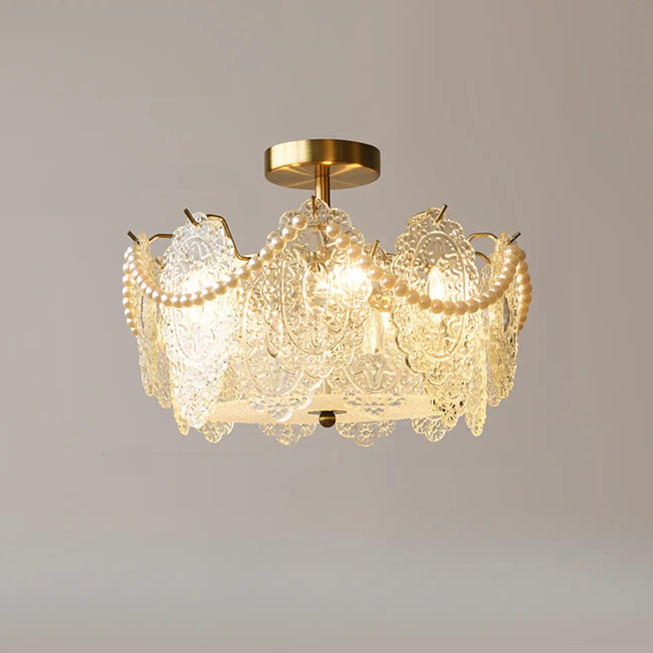 Luxury Ceiling Light with Ambient Shade for Living Room