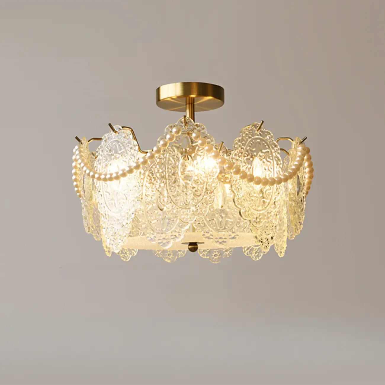 Luxury Ceiling Light with Ambient Shade for Living Room