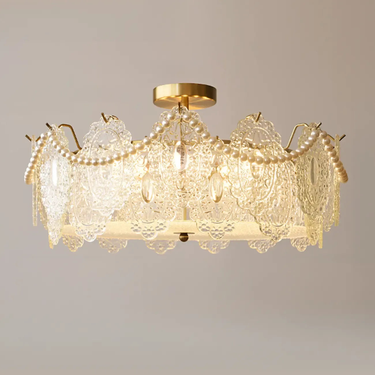 Luxury Ceiling Light with Ambient Shade for Living Room