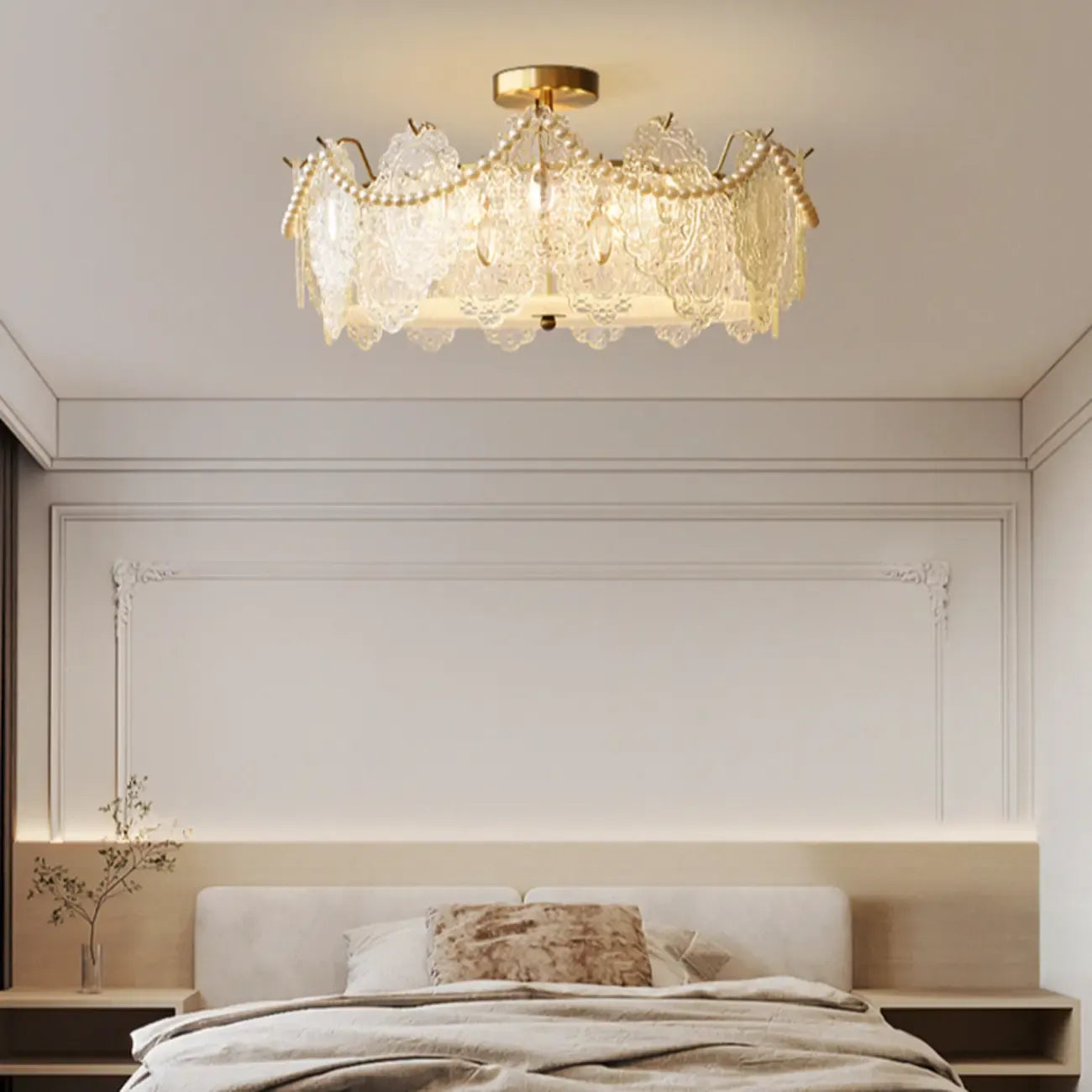 Luxury Ceiling Light with Ambient Shade for Living Room