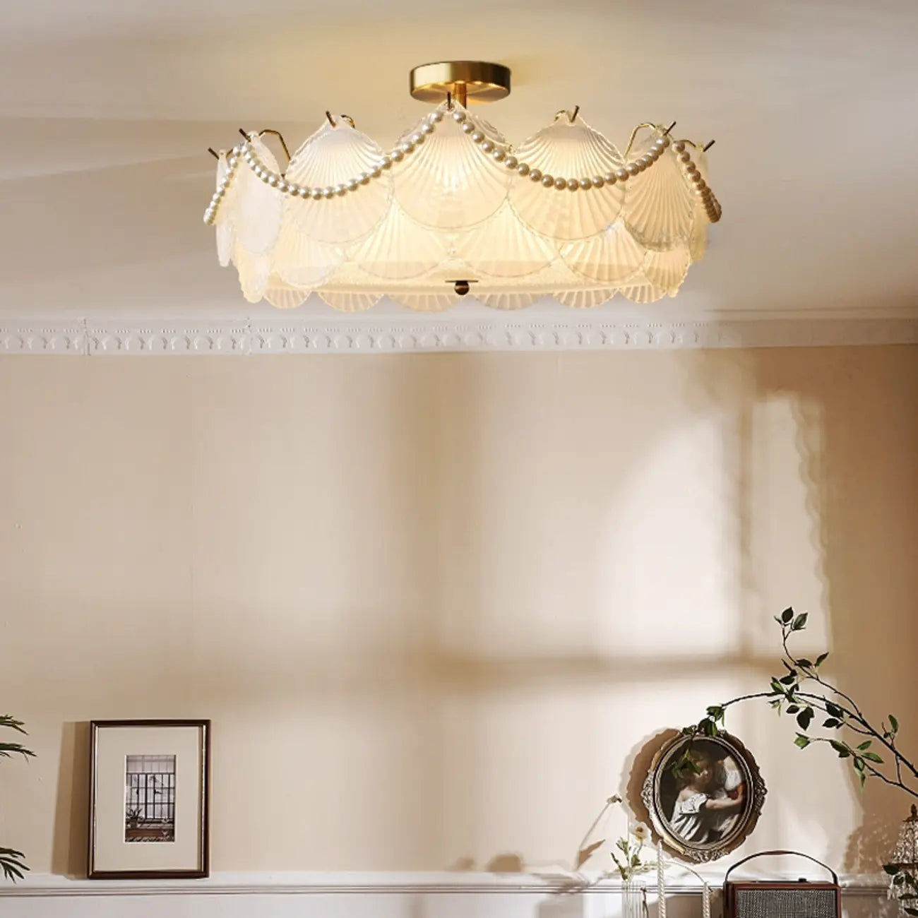 Luxury Ceiling Light with Ambient Shade for Living Room