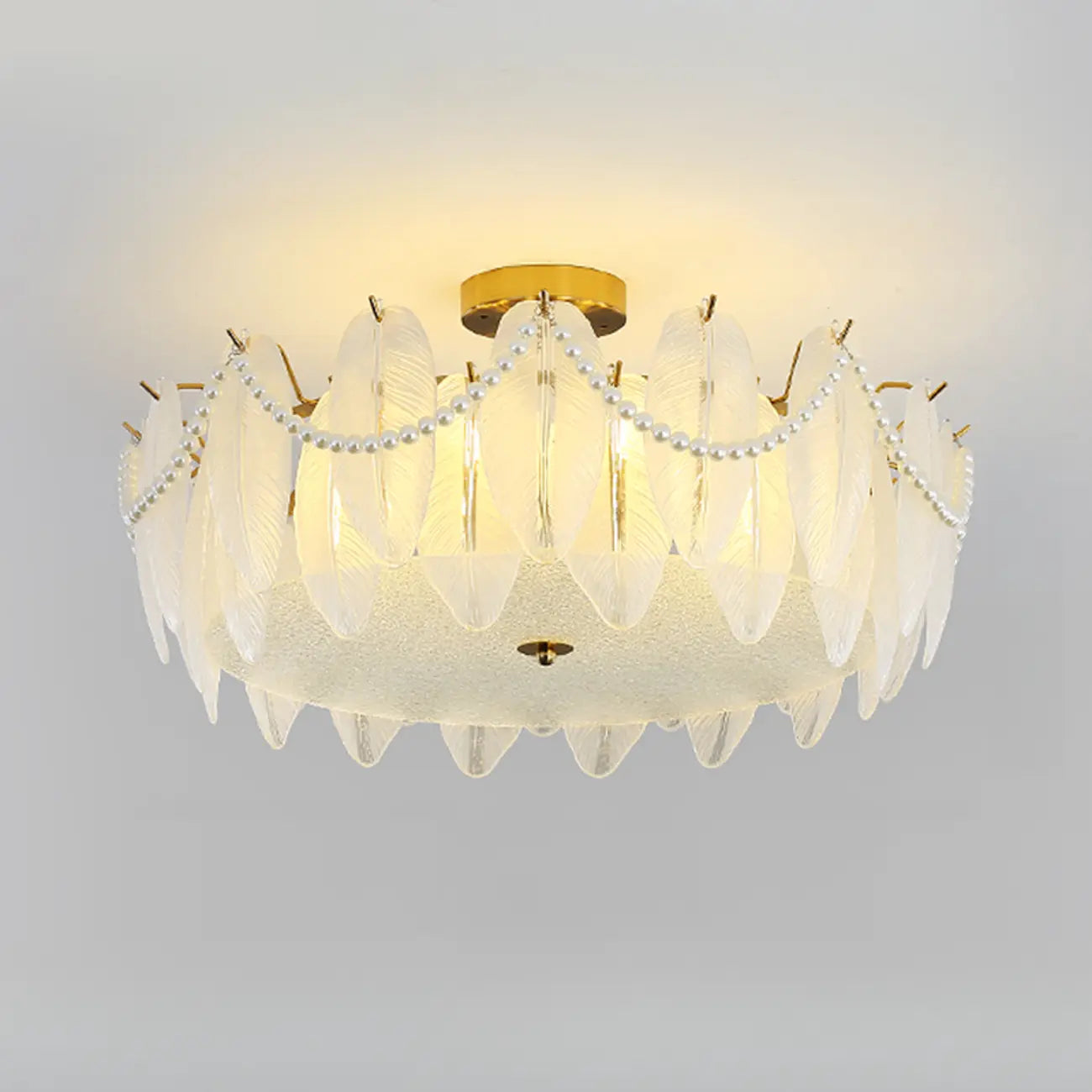 Luxury Ceiling Light with Ambient Shade for Living Room